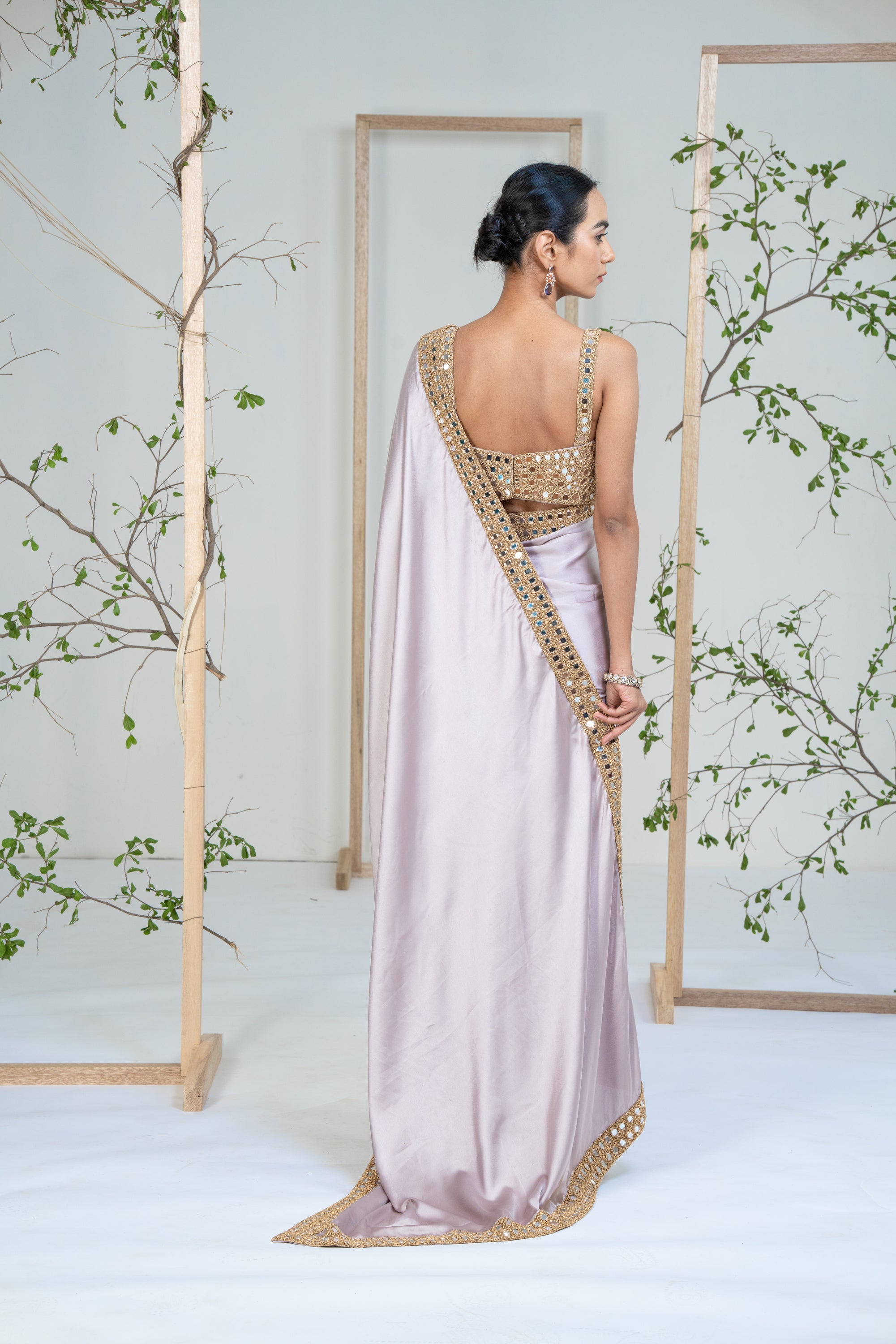 Lilac Lustre Saree