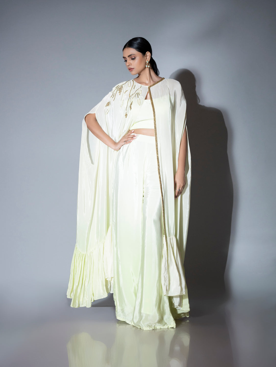 Pista Green Kaftan Trio