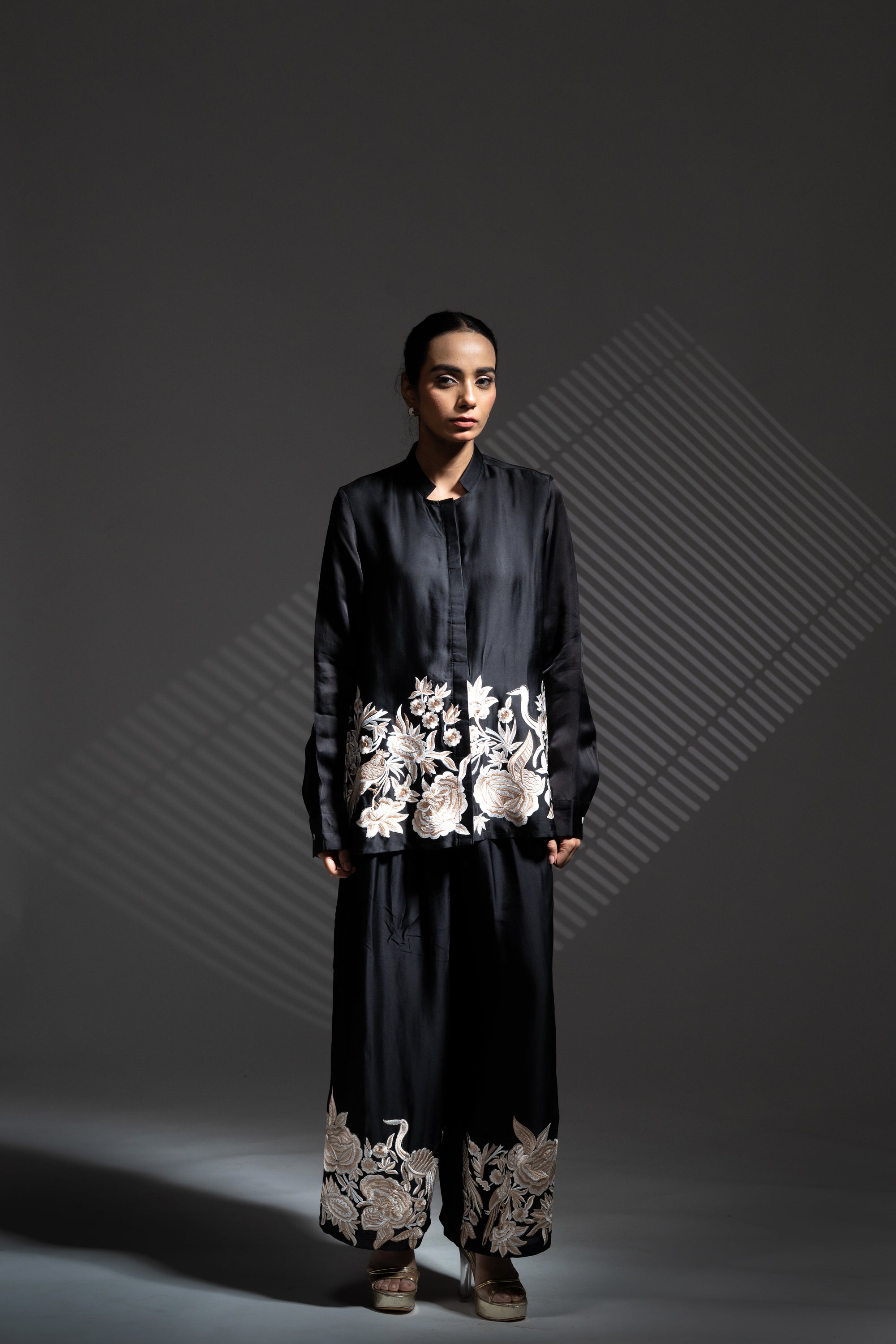 Black Thread Work Co-ord Set