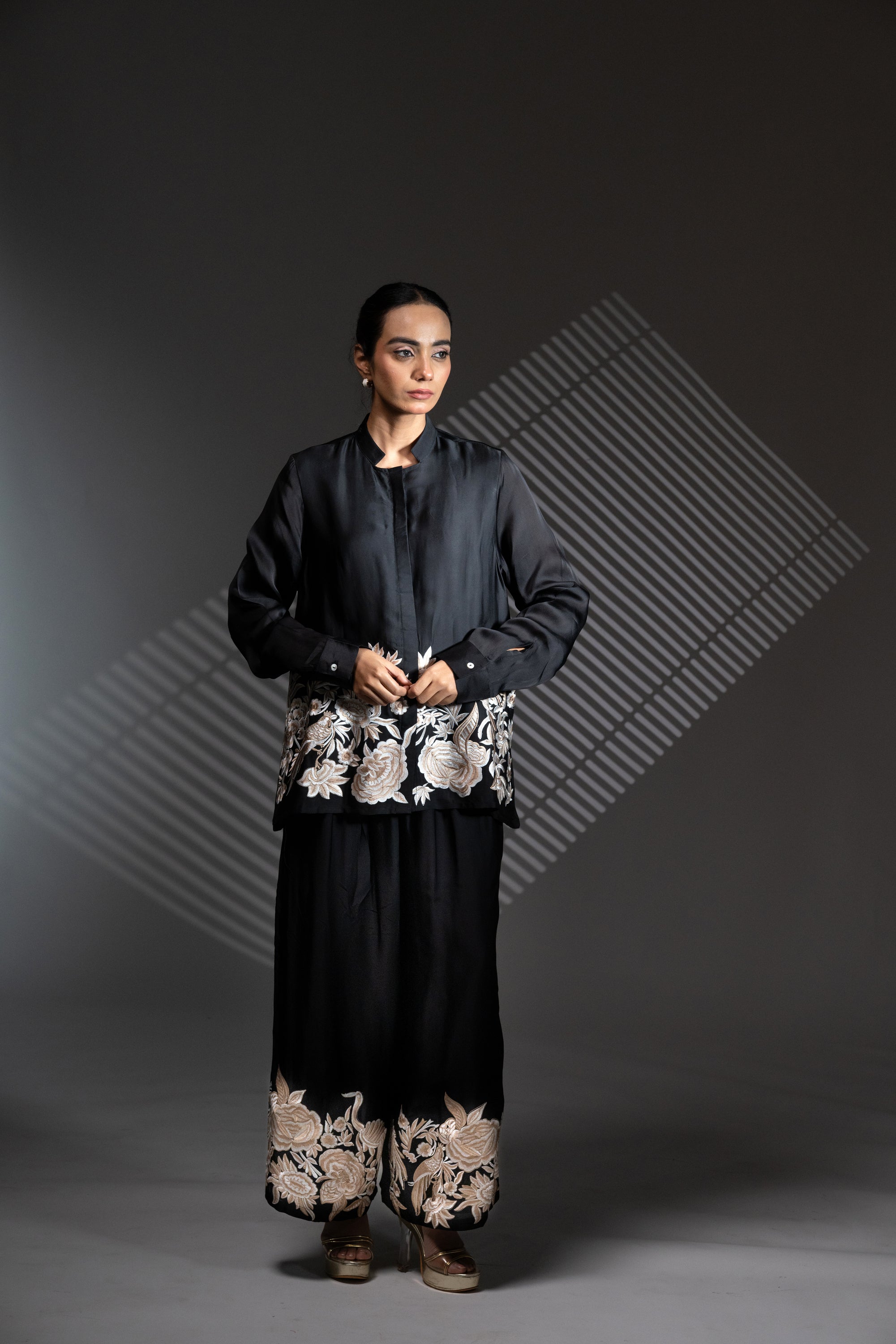 Black Thread Work Co-ord Set