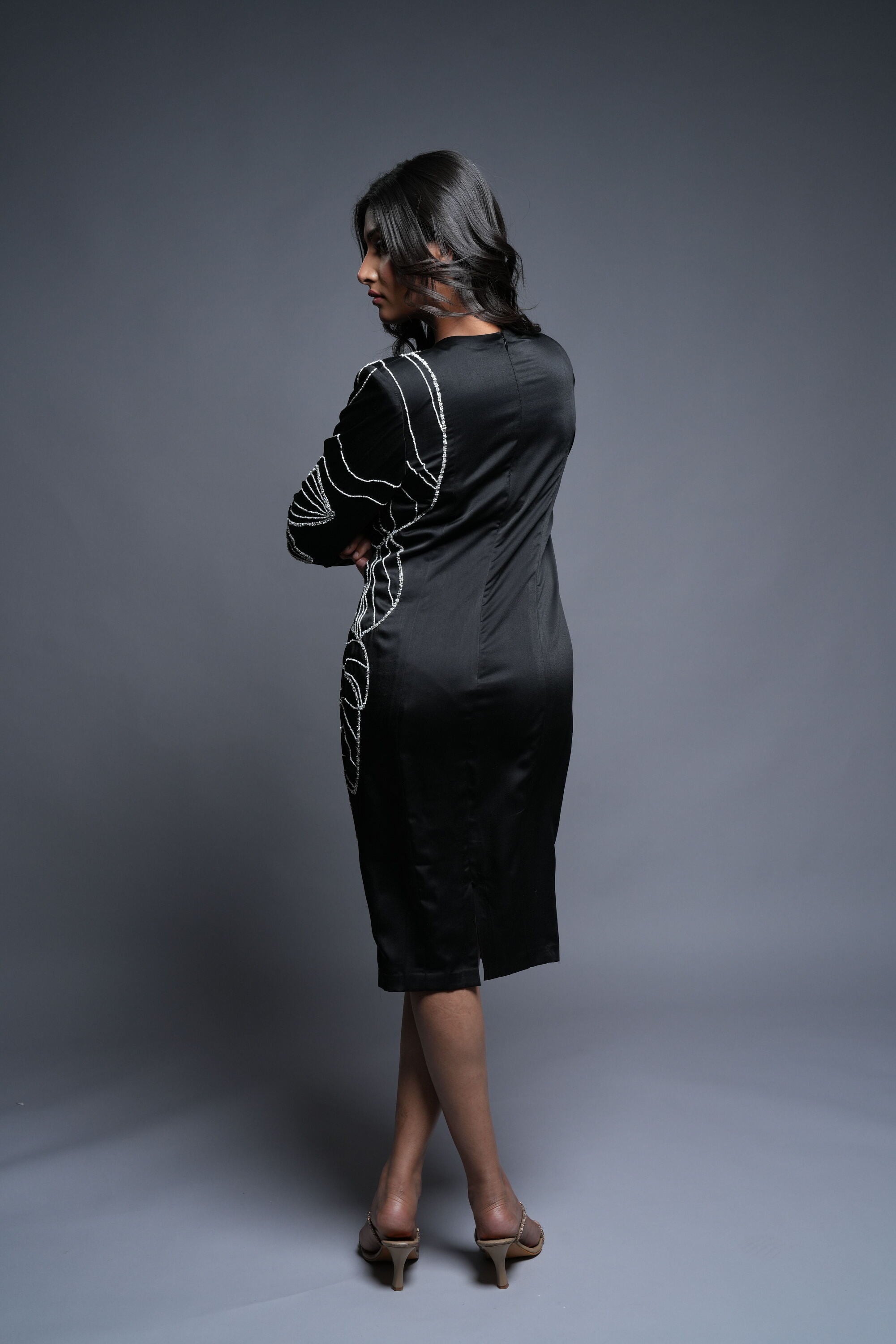Black Embroidered Dress