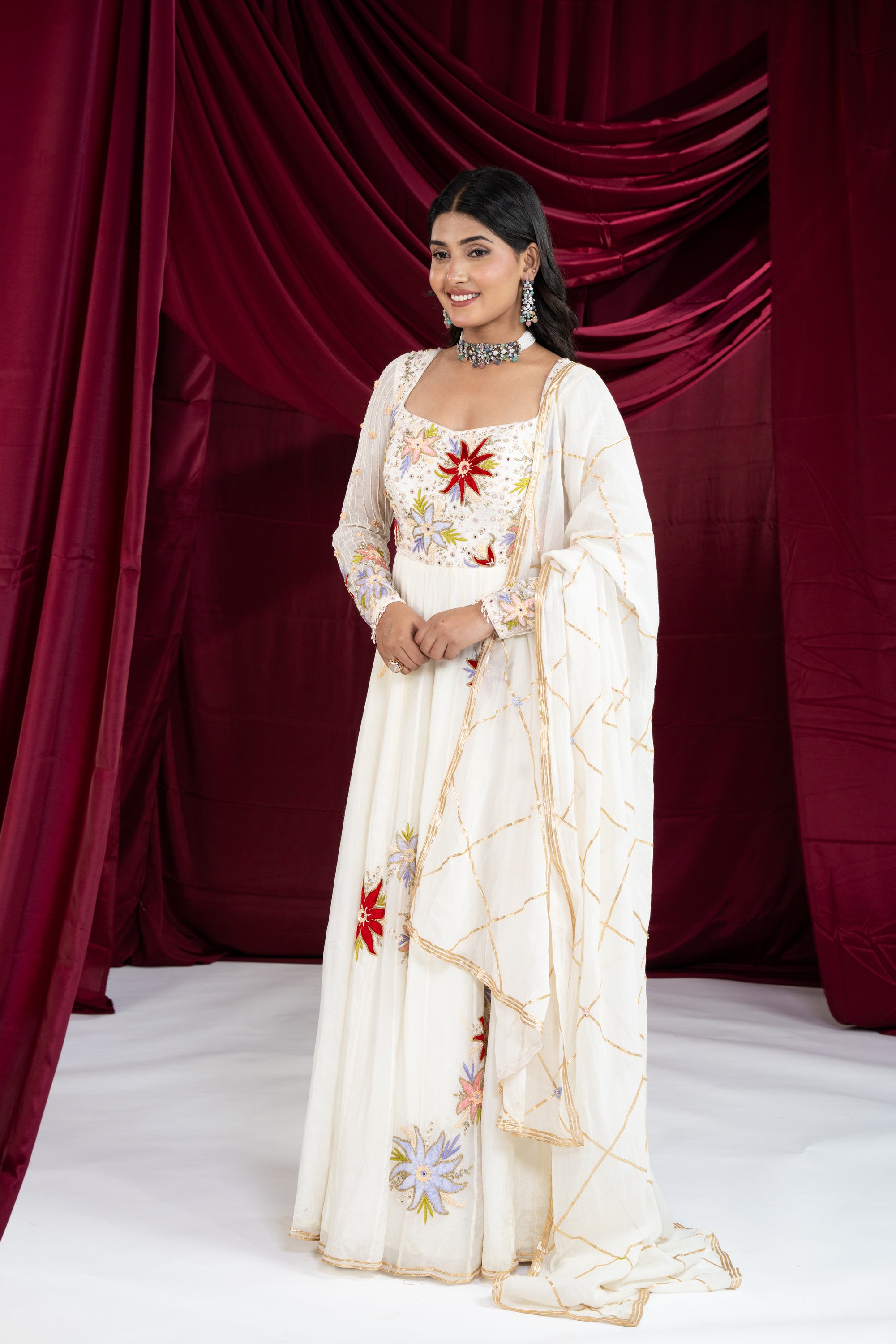 Shahi Safed Anarkali