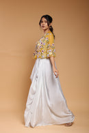 Floral Embroidered Harem Drape