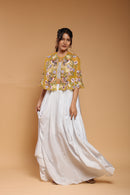 Floral Embroidered Harem Drape