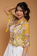 Drapé de harem brodé de fleurs