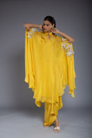 Vestido drapeado amarillo