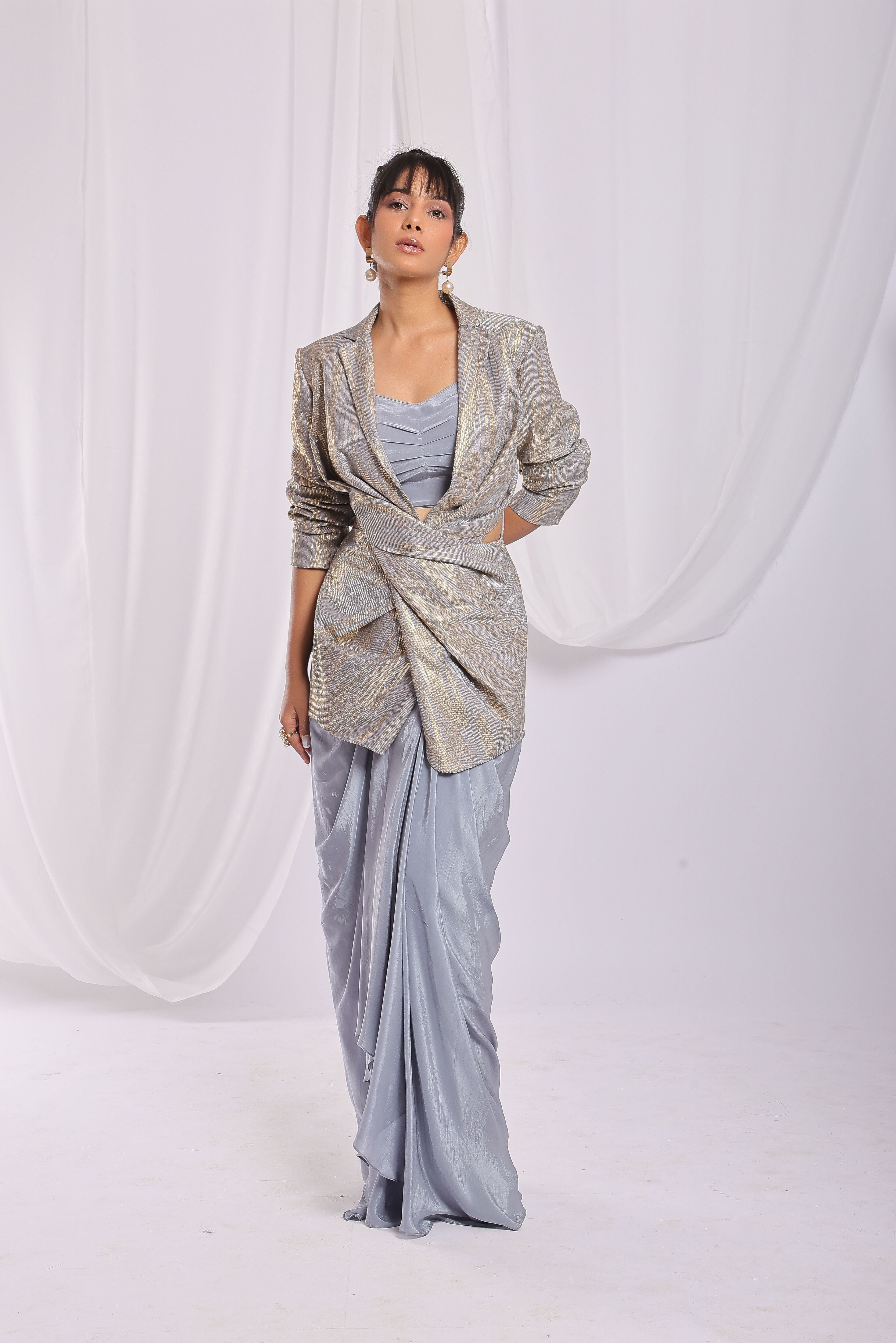 Steel Elegance Drape Enesemble