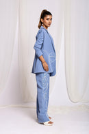 Cerulean Chic Blazer & Pant Duo