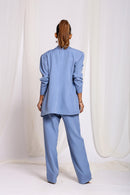 Cerulean Chic Blazer & Pant Duo