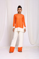 Orange and White Co-ord Set