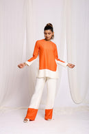 Orange and White Co-ord Set