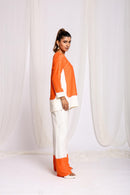 Orange and White Co-ord Set