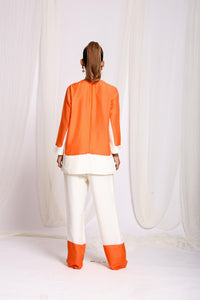 Orange and White Co-ord Set