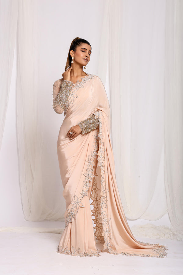 Luxe Bloom Water Gold Saree