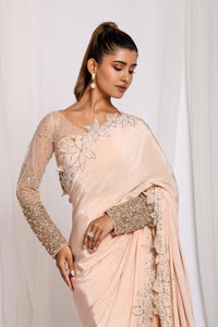 Luxe Bloom Water Gold Saree