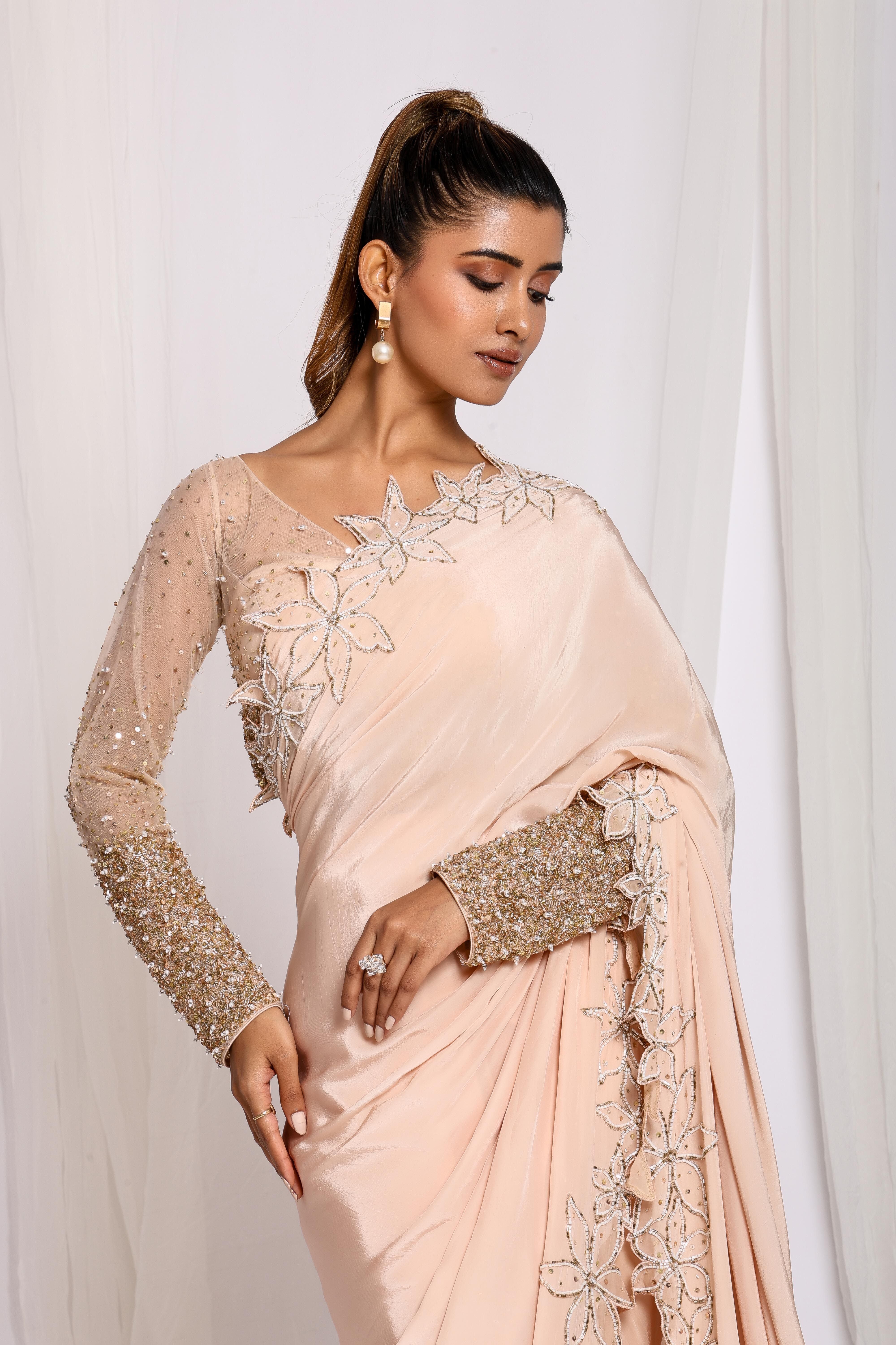 Luxe Bloom Water Gold Saree