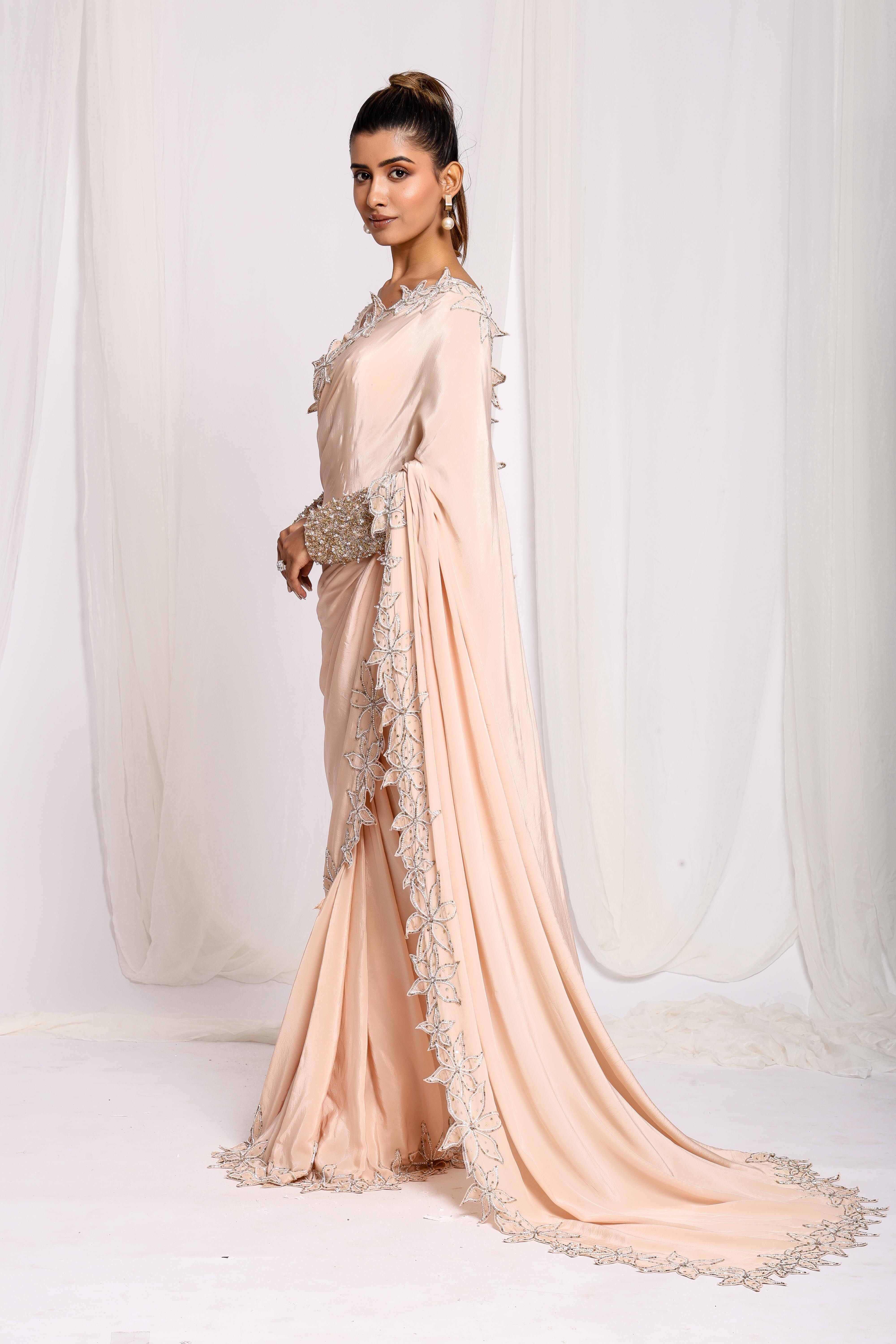 Luxe Bloom Water Gold Saree