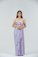 Conjunto de falda plisada lavanda