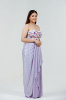 Conjunto de falda plisada lavanda