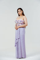Conjunto de falda plisada lavanda