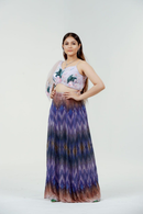 Conjunto Palazzo con lentejuelas moradas