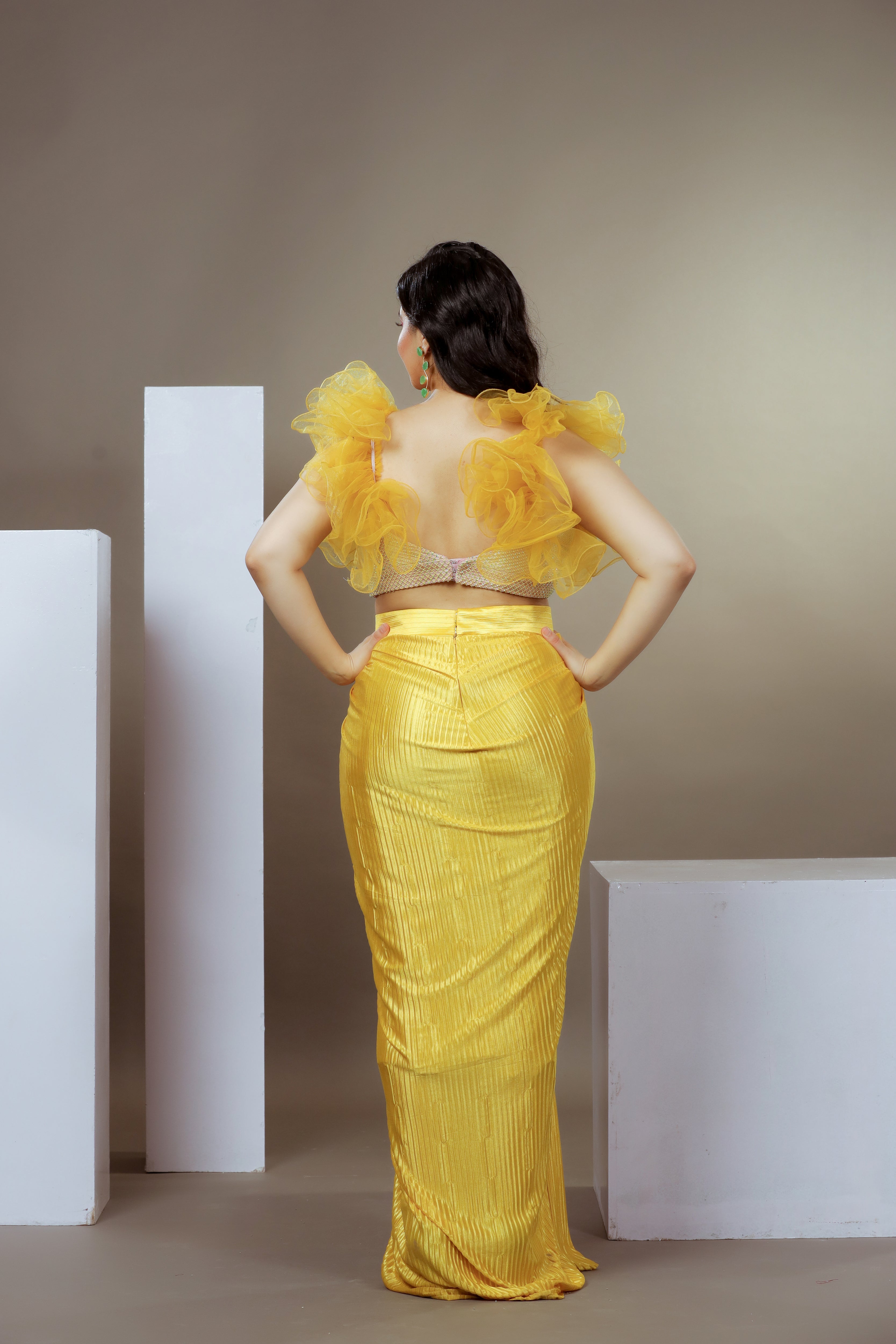 Sunshine Draped Lehenga Set