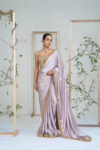 Lilac Lustre Saree