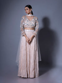 Nude Elegance Palazzo Set
