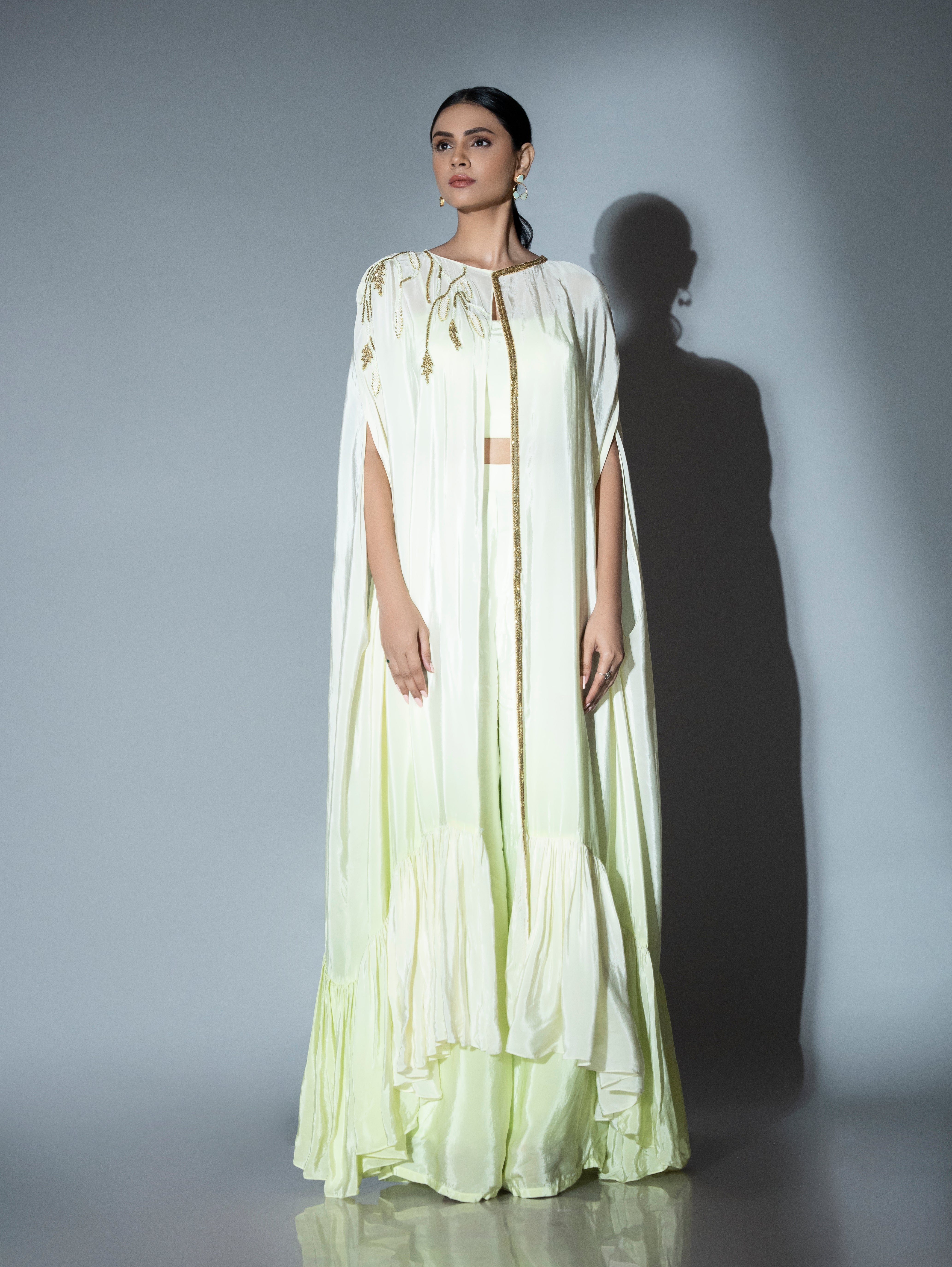 Pista Green Kaftan Trio