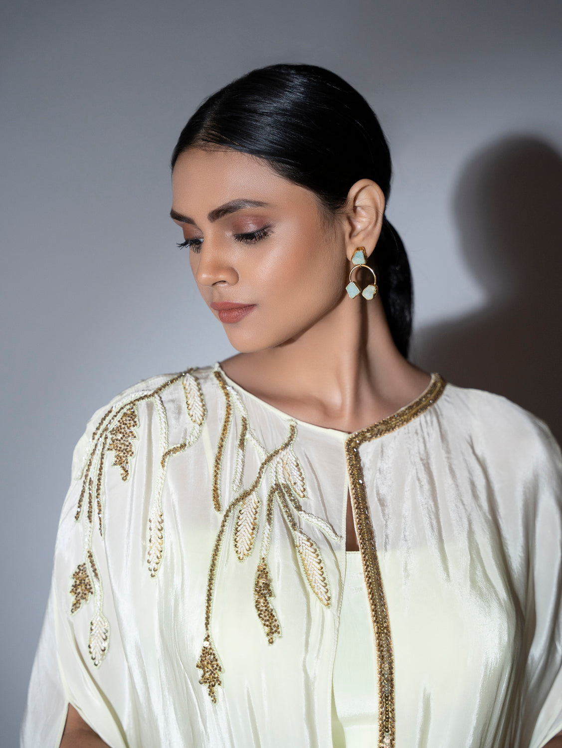 Pista Green Kaftan Trio