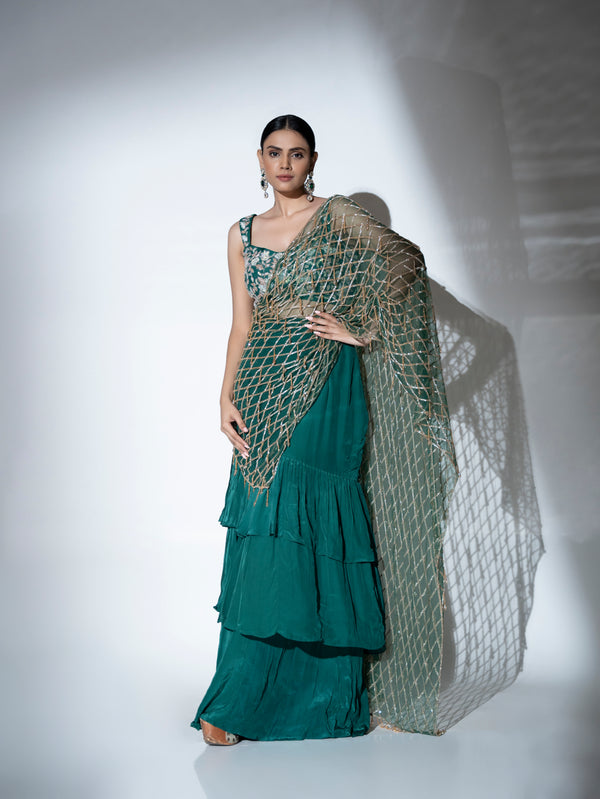 Green Glimmer Drape