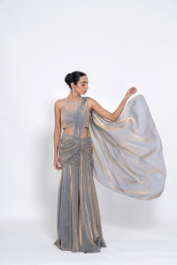 Foil Drape Skirt Set
