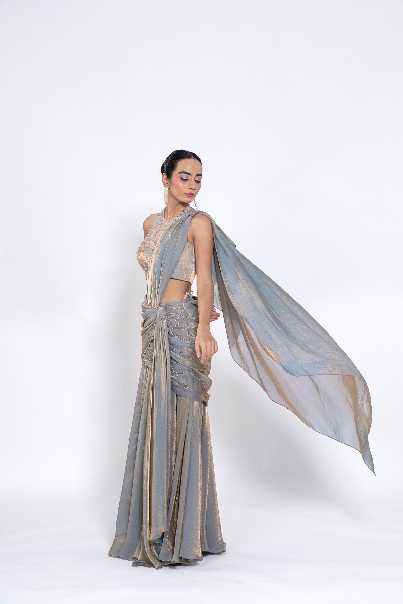 Foil Drape Skirt Set