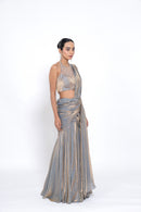Foil Drape Skirt Set