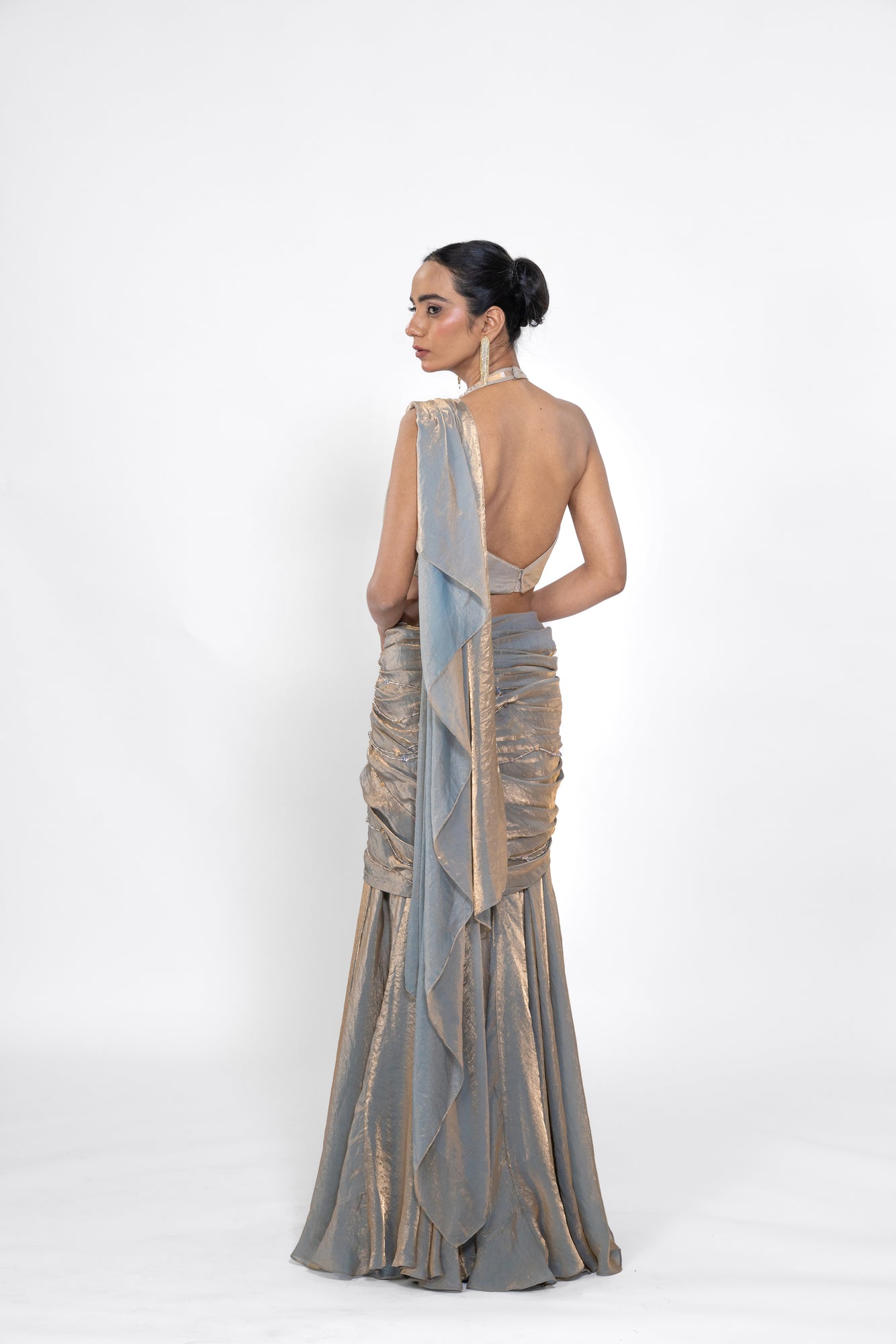 Foil Drape Skirt Set