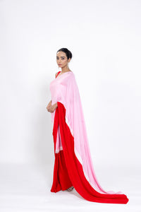 Berry Blush Pre-Draped Saree