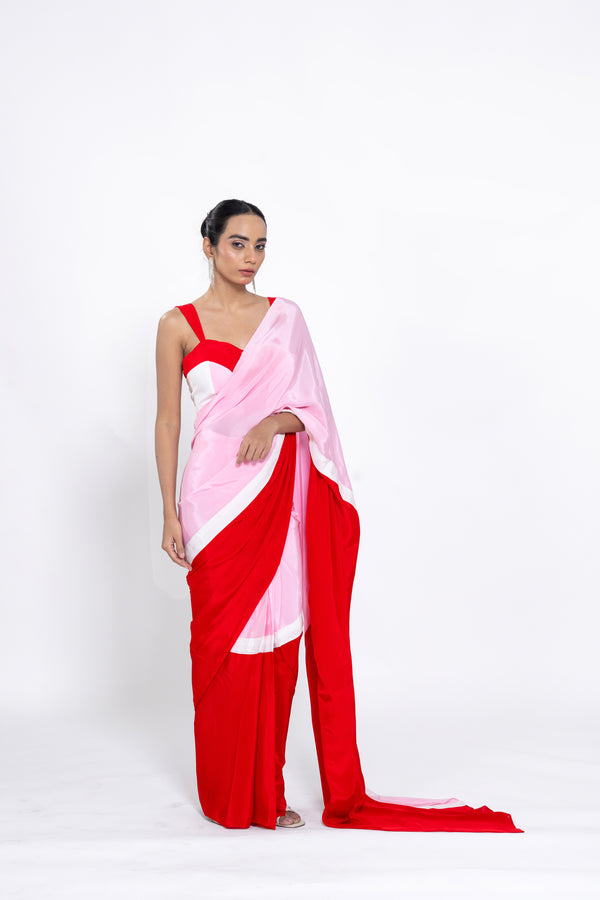Berry Blush Pre-Draped Saree