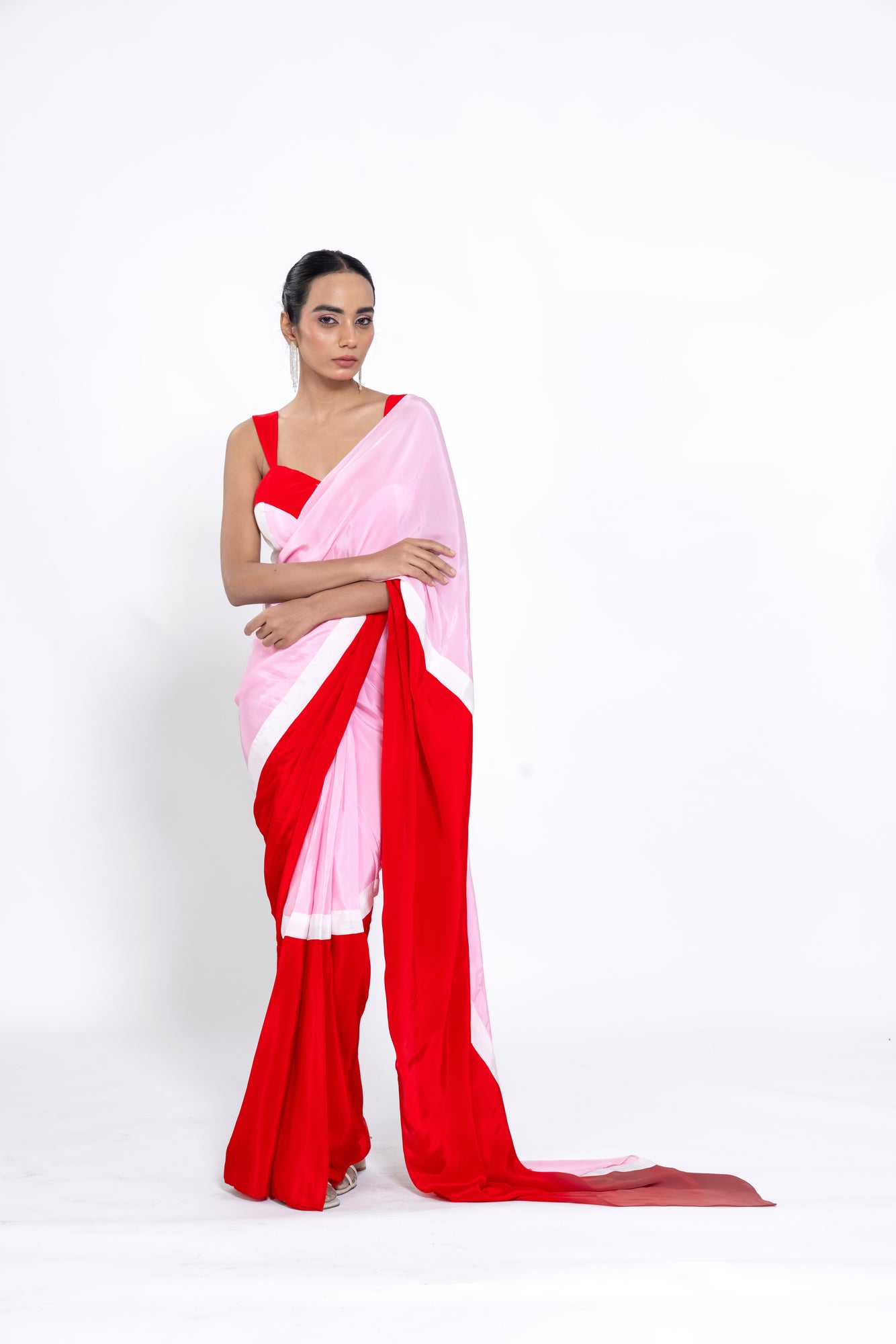 Berry Blush Pre-Draped Saree