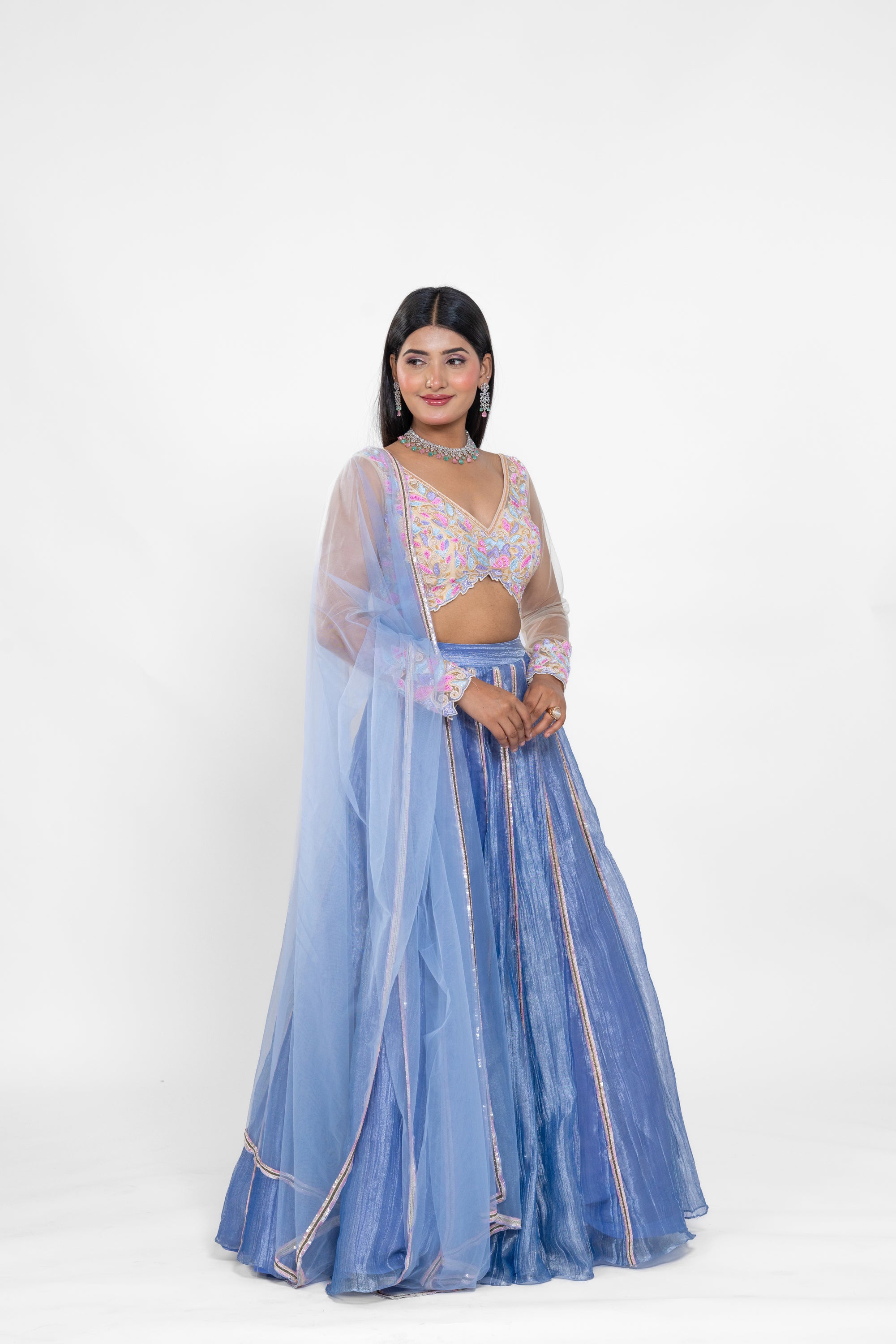 Glacial Glamour Lehenga Set