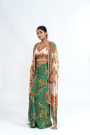 Three Piece Printed Green Set