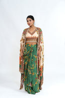 Three Piece Printed Green Set