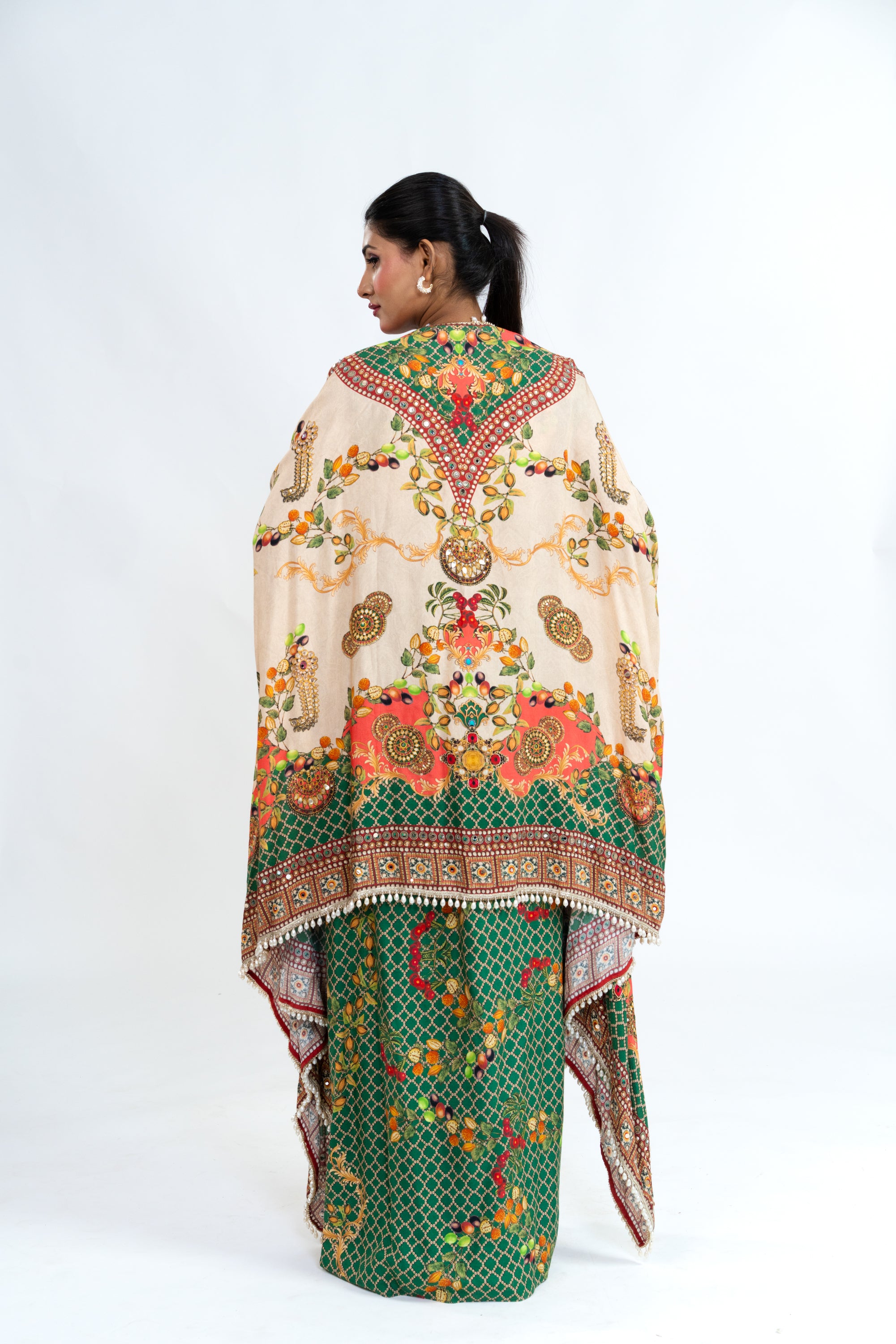 Three Piece Printed Green Set