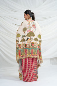 Red Three Piece Printed Set