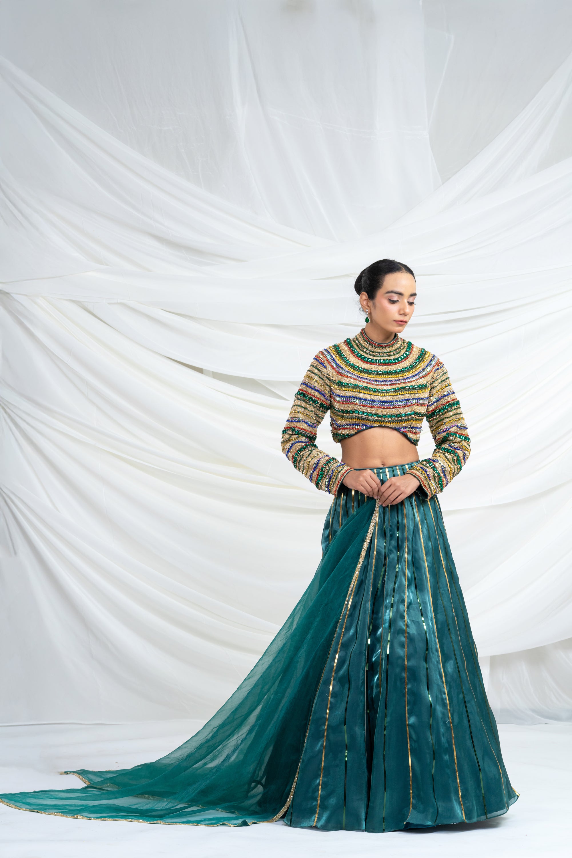 Emerald Empire Lehenga Set