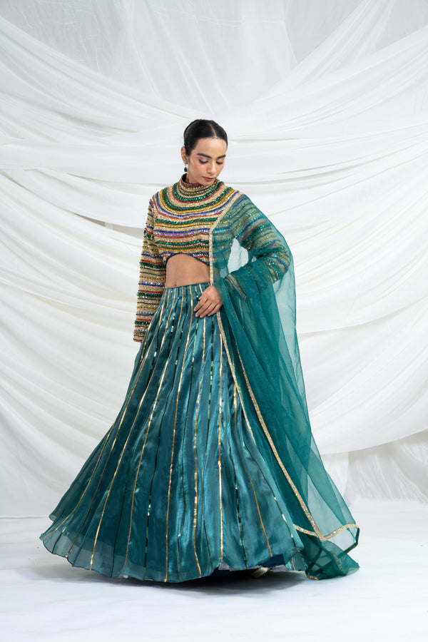 Emerald Empire Lehenga Set