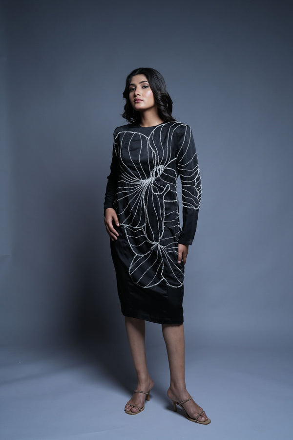 Black Embroidered Dress