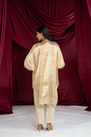 Multicolor Gold Tissue Kaftan Set