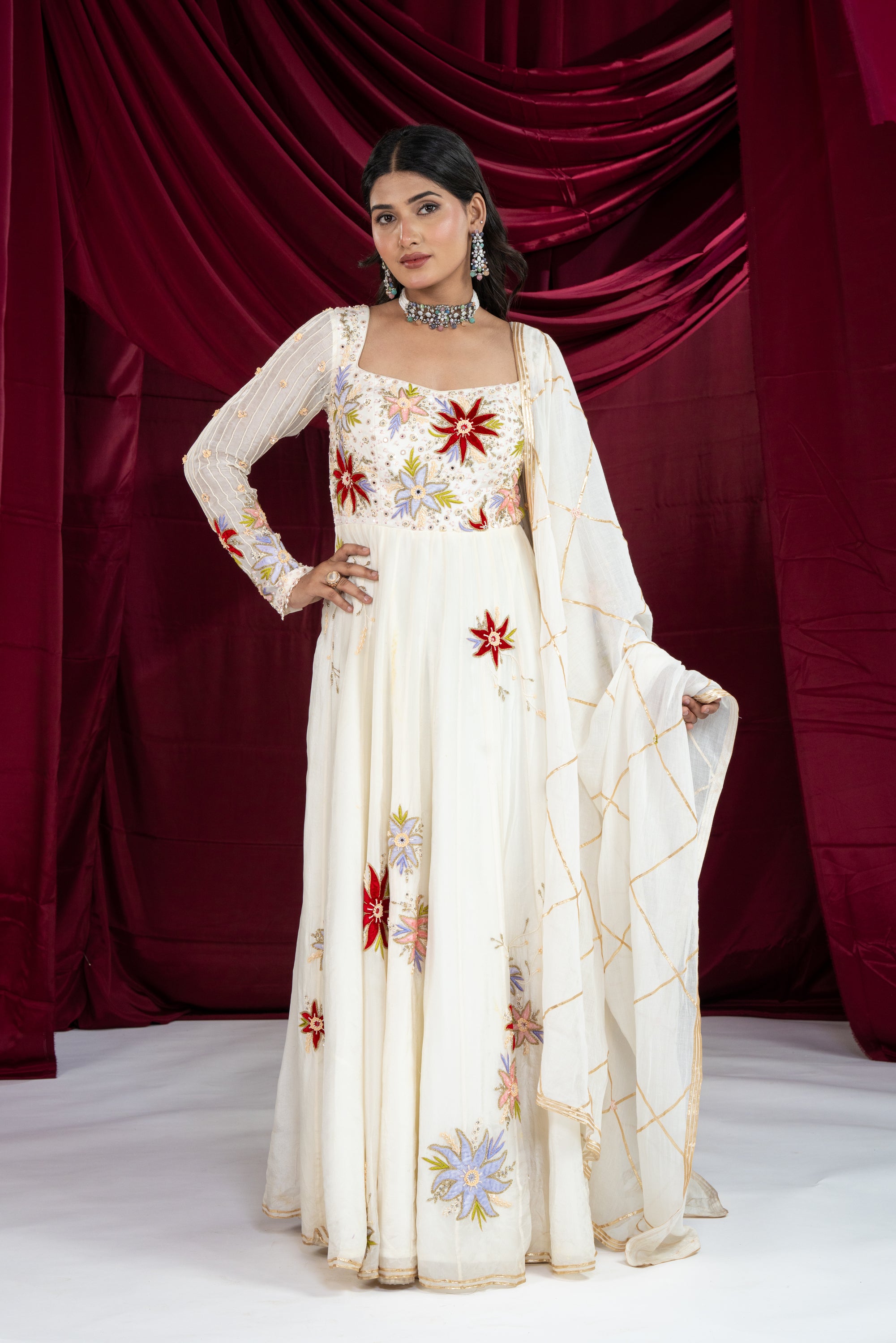 Shahi Safed Anarkali