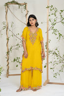 Yellow Multicolor Kaftan Set