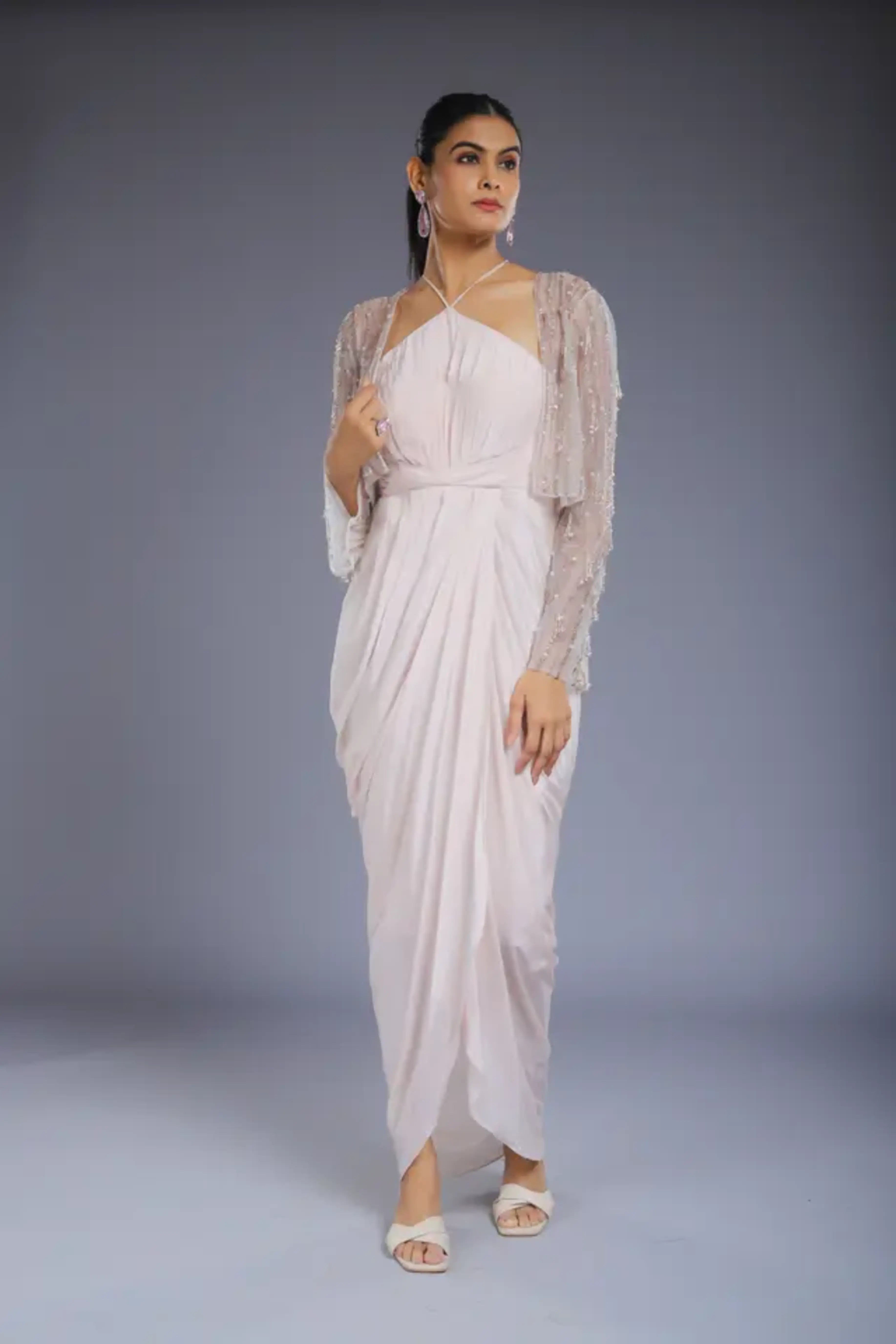Pink Drape Dress